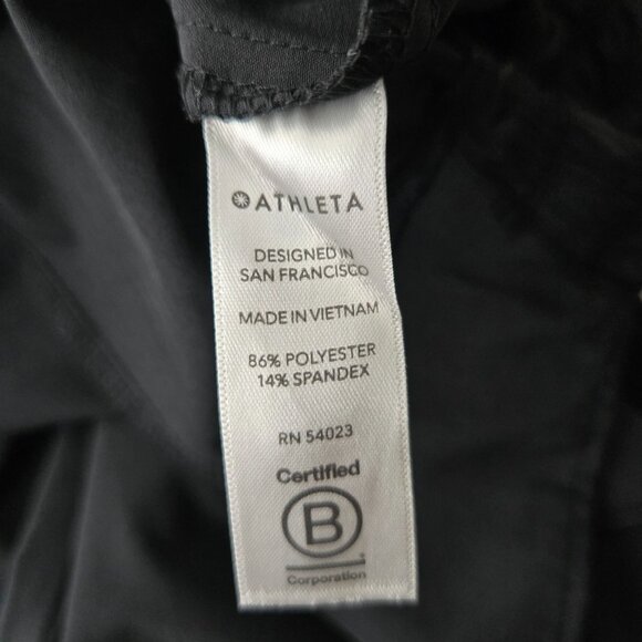 Athleta Brooklyn Wide Leg Crop Pants 10 Black Athletic Relaxed Pull On Palazzo - Picture 9 of 14